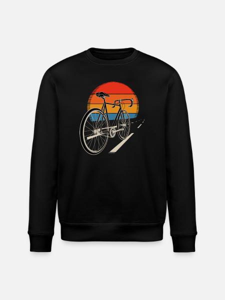 Bicycle Journey at Sunset - Stanley/Stella ROLLER Unisex Organic Sweatshirt - black