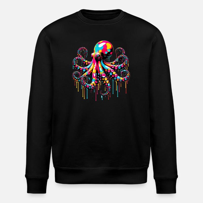 Pieuvre - Sweat bio ROLLER Stanley/Stella Unisexe - noir
