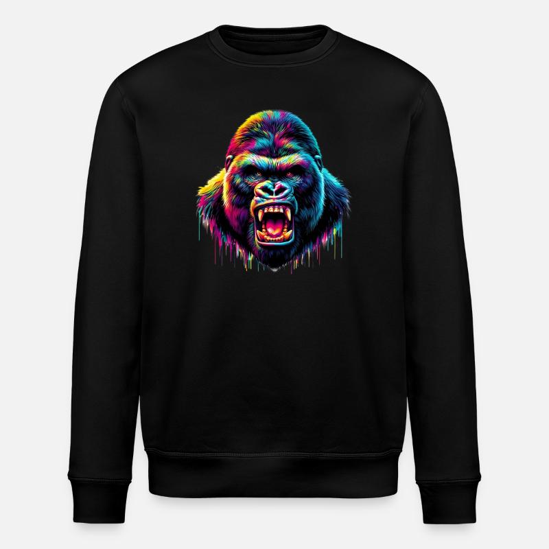 Gorilla - Stanley/Stella ROLLER Unisex Organic Sweatshirt - black