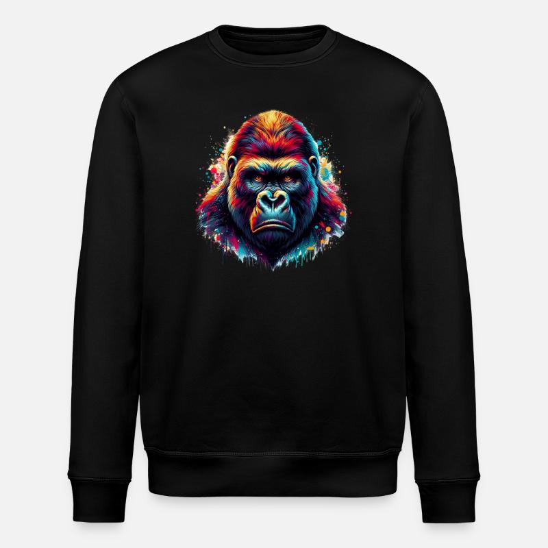 Gorilla - Stanley/Stella ROLLER Unisex Organic Sweatshirt - black