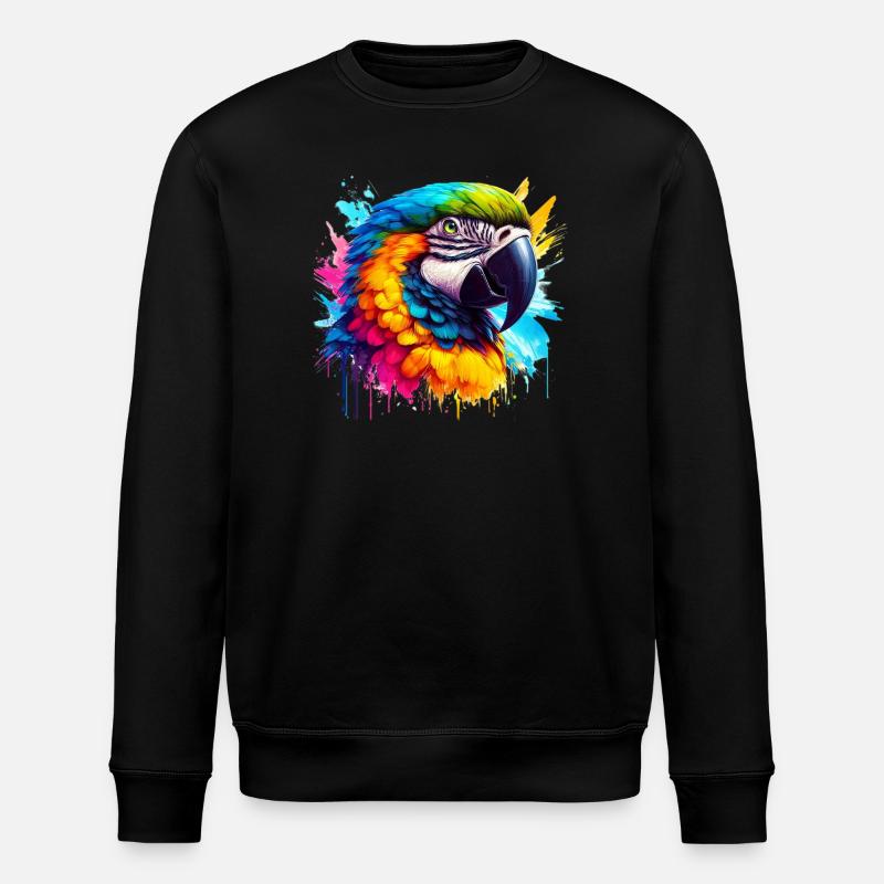 Papagei - Stanley/Stella Unisex Bio-Sweatshirt ROLLER - Schwarz