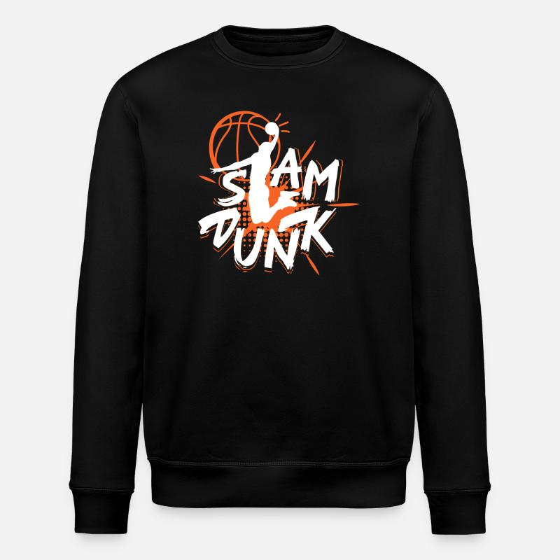 Dynamischer Basketball Spruch Design - Stanley/Stella Unisex Bio-Sweatshirt ROLLER - Schwarz
