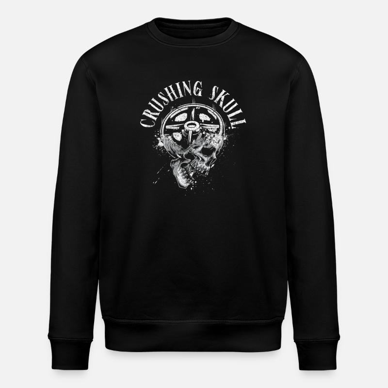 Zermalmendes Schädel-Powerlifting - Stanley/Stella Unisex Bio-Sweatshirt ROLLER - Schwarz
