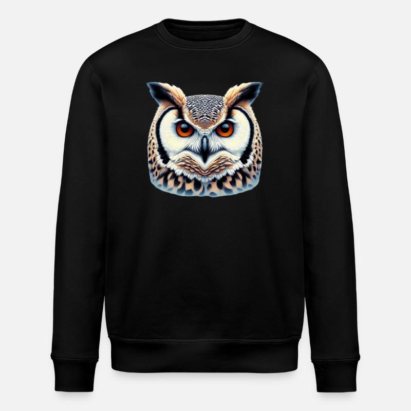 Owl - Stanley/Stella ROLLER Unisex Organic Sweatshirt - black