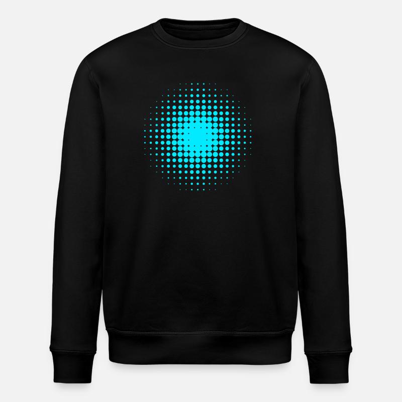 Motifs abstraits de points bleu-gris - Sweat bio ROLLER Stanley/Stella Unisexe - noir
