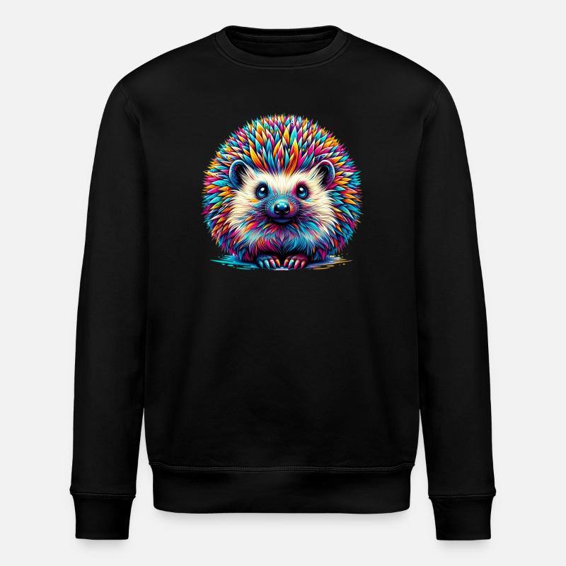 Hedgehog - Stanley/Stella ROLLER Unisex Organic Sweatshirt - black