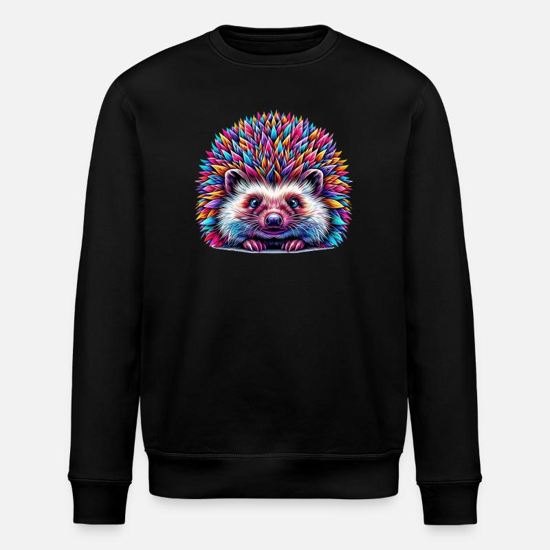Hedgehog - Stanley/Stella ROLLER Unisex Organic Sweatshirt - black