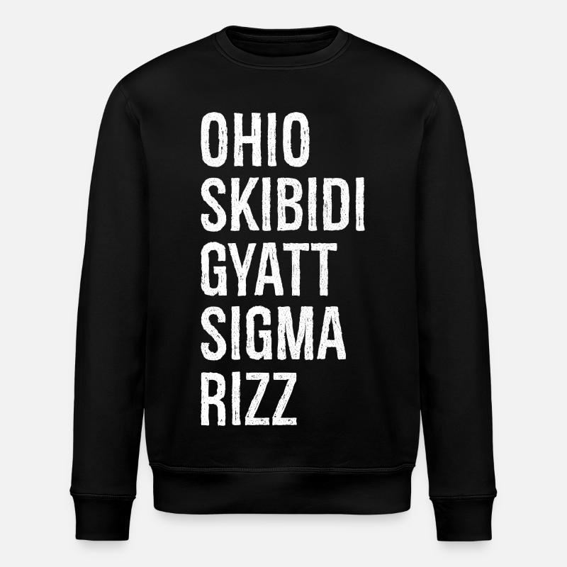 Ohio Skibidi Gyatt Sigma Rizz - Stanley/Stella ROLLER Unisex Organic Sweatshirt - black