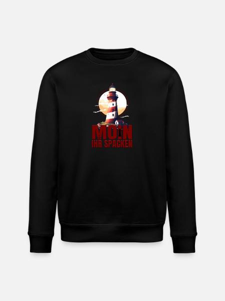Moin ihr Spacken - Stanley/Stella Unisex Bio-Sweatshirt ROLLER - Schwarz