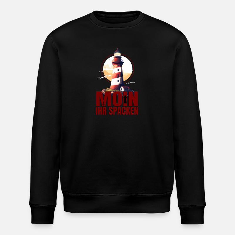 Moin ihr Spacken - Stanley/Stella Unisex Bio-Sweatshirt ROLLER - Schwarz