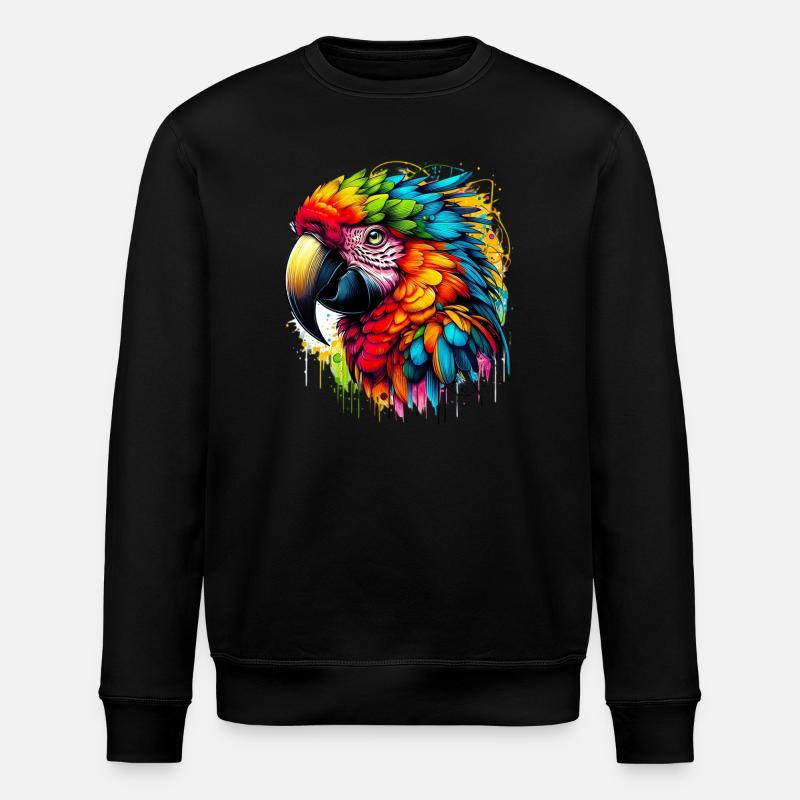 Papagei - Stanley/Stella Unisex Bio-Sweatshirt ROLLER - Schwarz