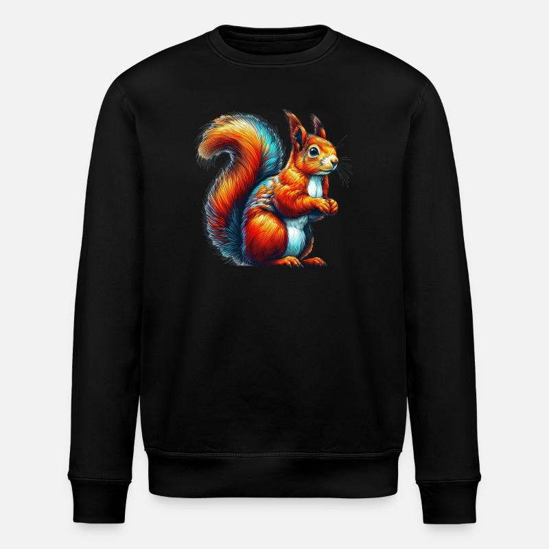 Eichhörnchen - Stanley/Stella Unisex Bio-Sweatshirt ROLLER - Schwarz