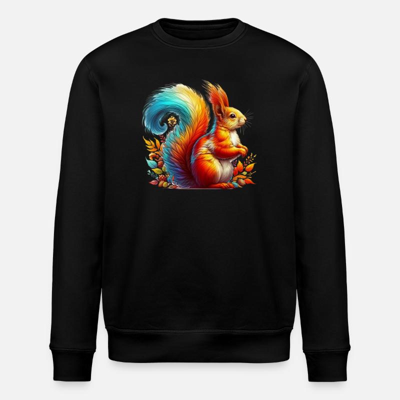 Eichhörnchen - Stanley/Stella Unisex Bio-Sweatshirt ROLLER - Schwarz