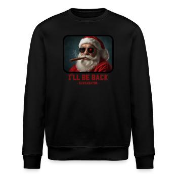 I ll be back - Weihnachtsmann Terminator - Stanley/Stella Unisex Bio-Sweatshirt ROLLER - Schwarz - Vorne - Nik (191cm)