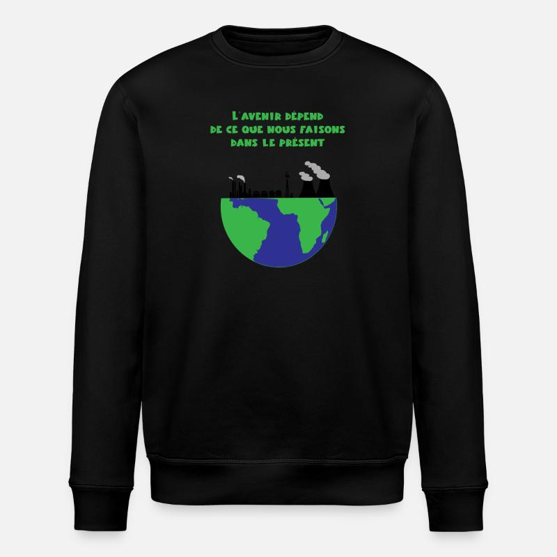 Planet Earth - Stanley/Stella ROLLER Unisex Organic Sweatshirt - black