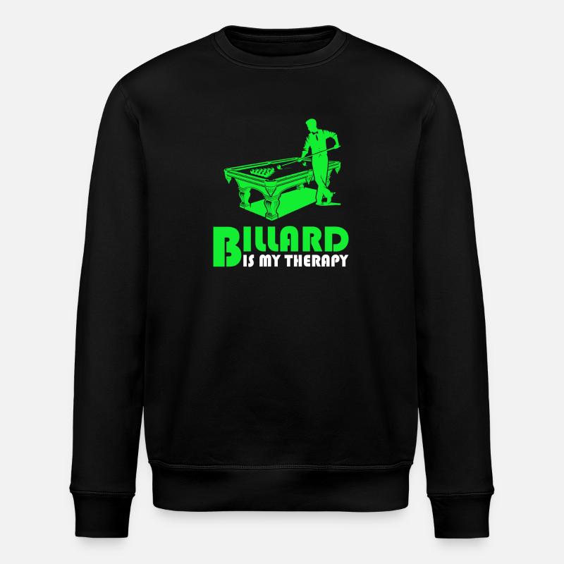 Billiards is my therapy - Stanley/Stella ROLLER Unisex Organic Sweatshirt - black