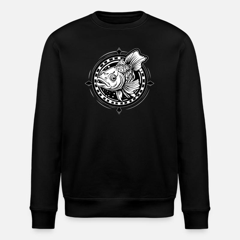 KARPFEN FISCHE - Stanley/Stella Unisex Bio-Sweatshirt ROLLER - Schwarz