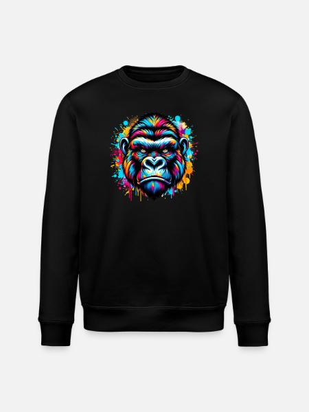 Gorille - Sweat bio ROLLER Stanley/Stella Unisexe - noir