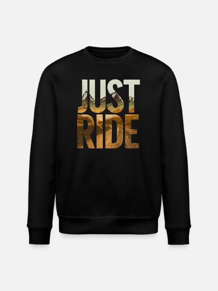 Just Ride Mountain Vista - Stanley/Stella ROLLER Unisex Organic Sweatshirt - black