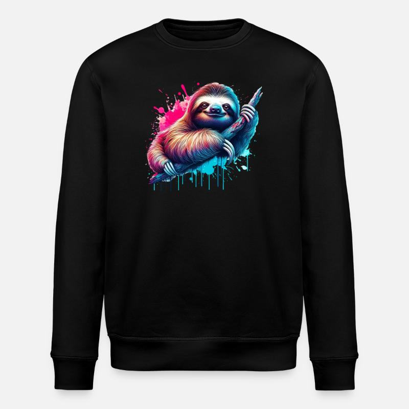 Faultier - Stanley/Stella Unisex Bio-Sweatshirt ROLLER - Schwarz