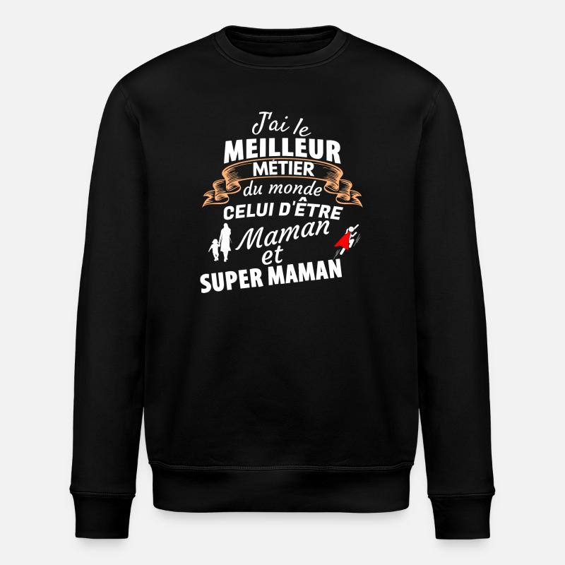 Stolz Mama Superheld - Stanley/Stella Unisex Bio-Sweatshirt ROLLER - Schwarz