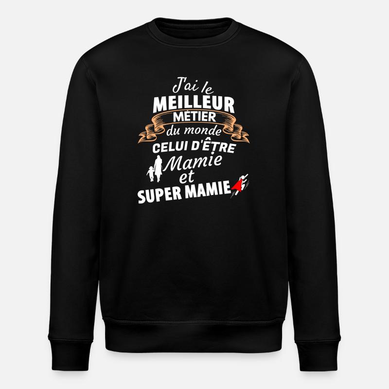 Pride Granny Superheldin - Stanley/Stella Unisex Bio-Sweatshirt ROLLER - Schwarz