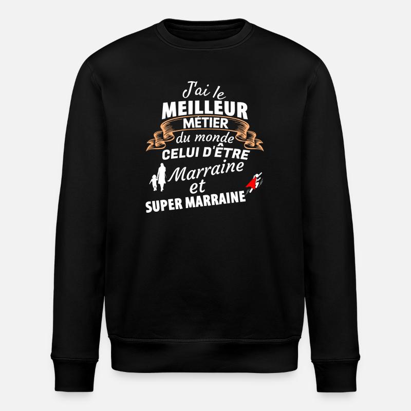 Hommage Métier Marine et Super Maman - Sweat bio ROLLER Stanley/Stella Unisexe - noir