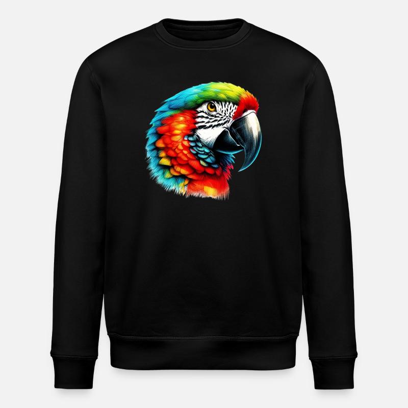 Papagei - Stanley/Stella Unisex Bio-Sweatshirt ROLLER - Schwarz