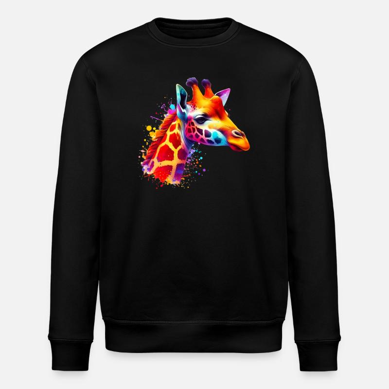 Giraffe - Stanley/Stella Unisex Bio-Sweatshirt ROLLER - Schwarz