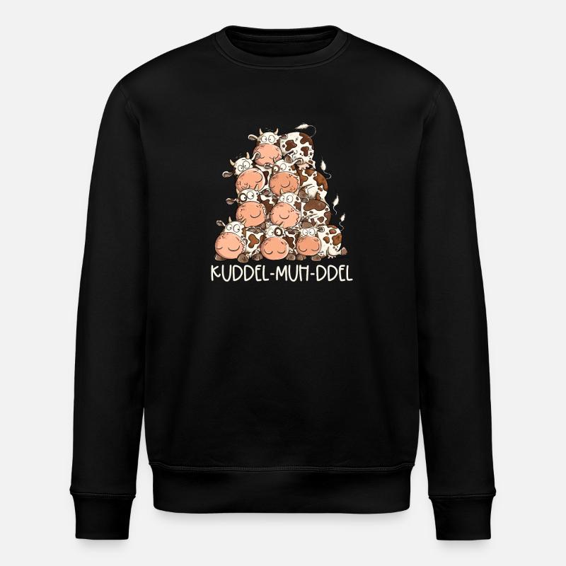 Drolliger Kuhhaufen I Kuh Kühe Kuddelmuddel - Stanley/Stella Unisex Bio-Sweatshirt ROLLER - Schwarz