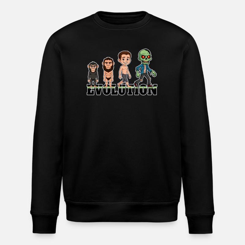 Evolution Zombie - Stanley/Stella ROLLER Unisex Organic Sweatshirt - black