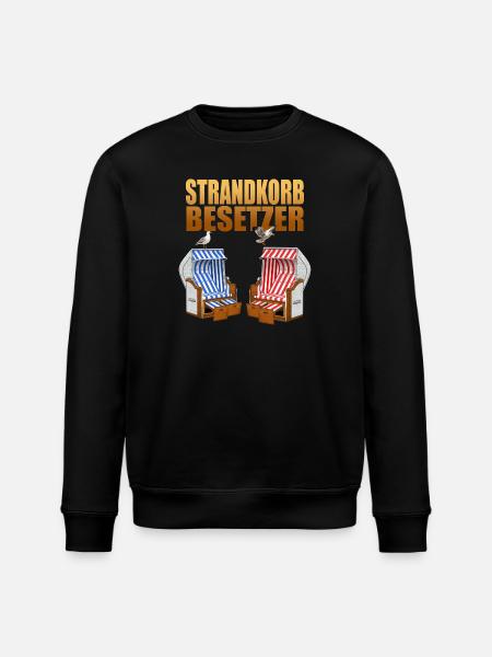 Strandkorb Besetzer - Stanley/Stella Unisex Bio-Sweatshirt ROLLER - Schwarz