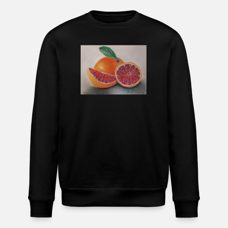 Illustration de l’orange sanguine - Sweat bio ROLLER Stanley/Stella Unisexe - noir