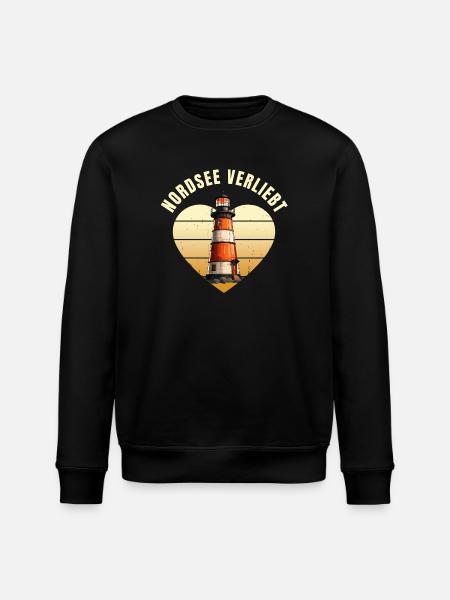 Nordsee verliebt - Stanley/Stella Unisex Bio-Sweatshirt ROLLER - Schwarz