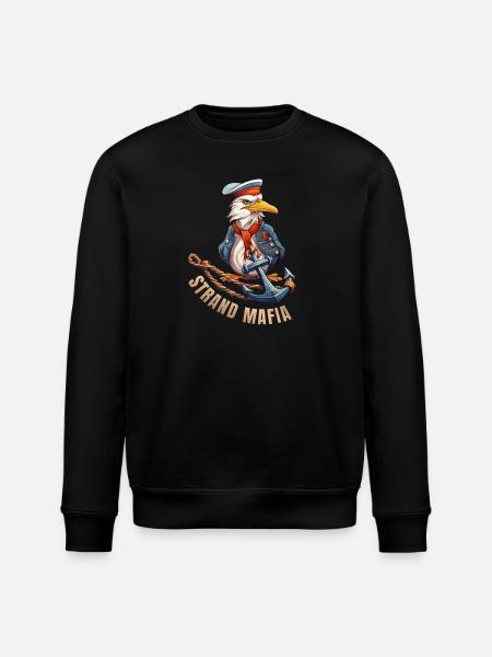 Seefahrer Adler mit Anker - Stanley/Stella Unisex Bio-Sweatshirt ROLLER - Schwarz