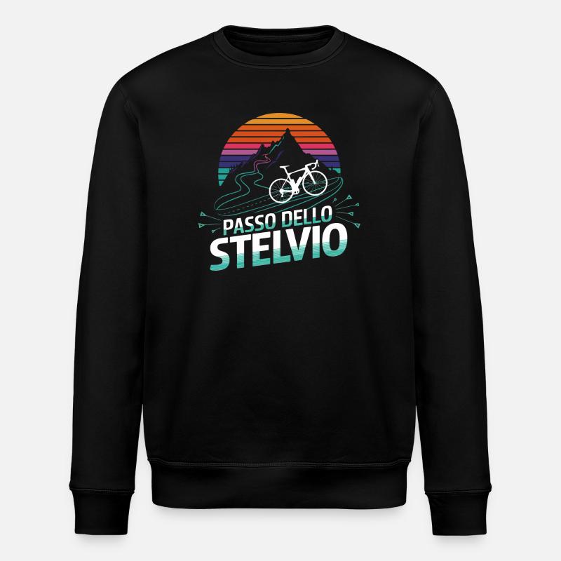Stelvio Pass, Italy - Stanley/Stella ROLLER Unisex Organic Sweatshirt - black