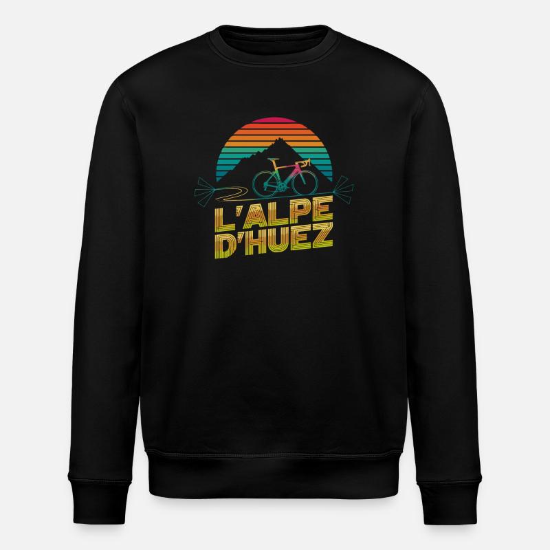 L’Alpe d’Huez Retro Cycling - Sweat bio ROLLER Stanley/Stella Unisexe - noir