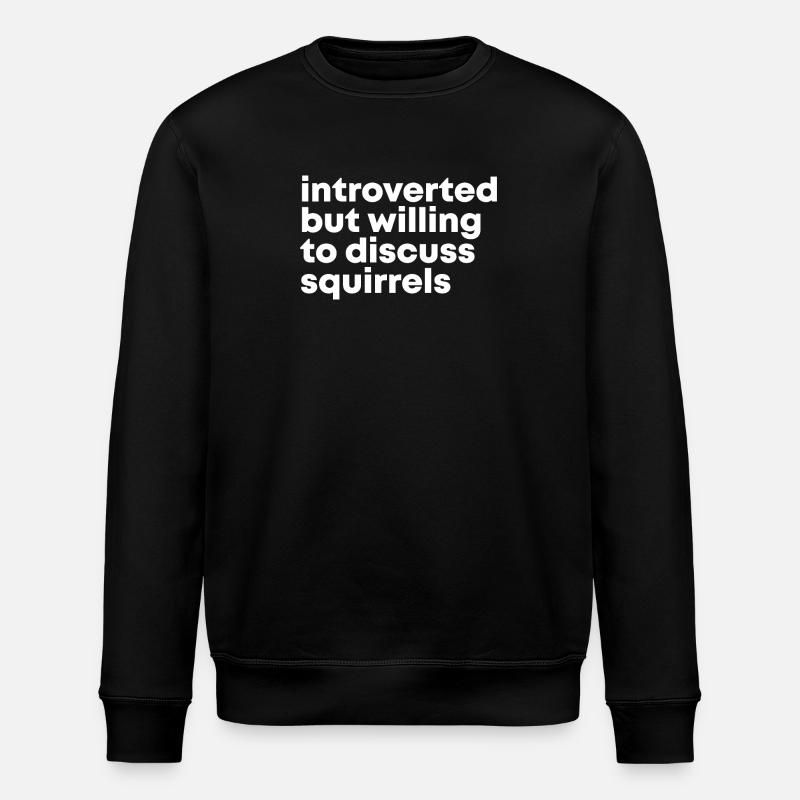 écureuil - Sweat bio ROLLER Stanley/Stella Unisexe - noir