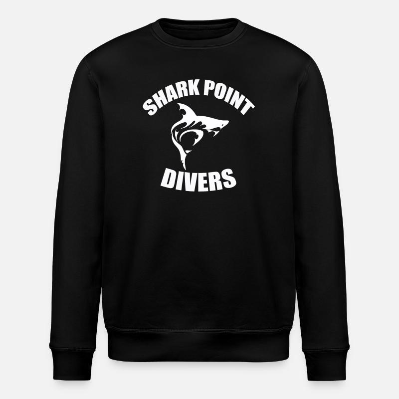 SHARK POINT DIVERS - Sweat bio ROLLER Stanley/Stella Unisexe - noir