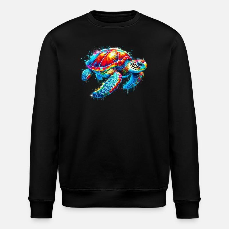 Schildkröte - Stanley/Stella Unisex Bio-Sweatshirt ROLLER - Schwarz