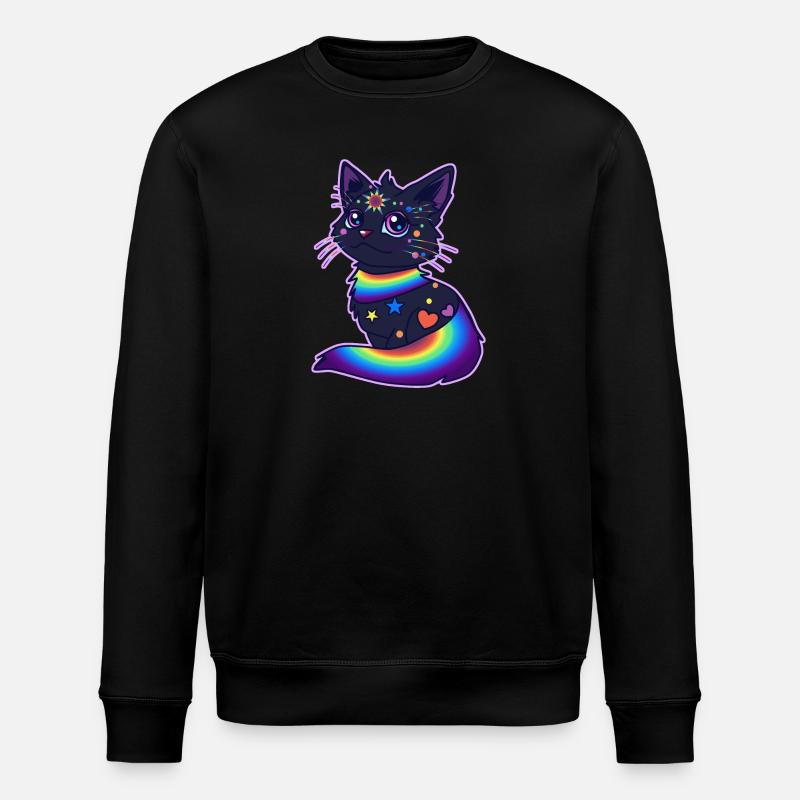Pride Cat - Stanley/Stella ROLLER Unisex Organic Sweatshirt - black