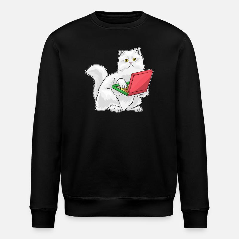Pizza Chat Persan - Sweat bio ROLLER Stanley/Stella Unisexe - noir