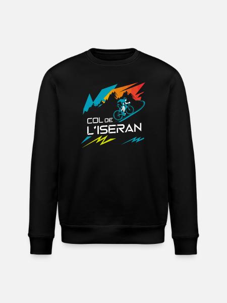 Col de l’Iseran Cycling Art - Stanley/Stella ROLLER Unisex Organic Sweatshirt - black