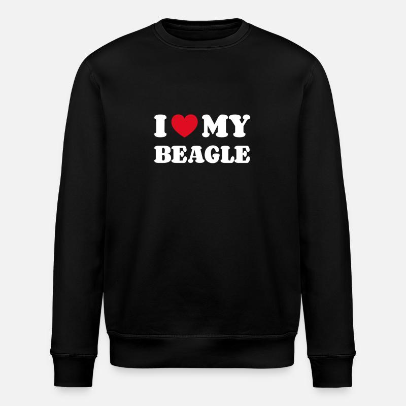 J’aime mon beagle - Sweat bio ROLLER Stanley/Stella Unisexe - noir
