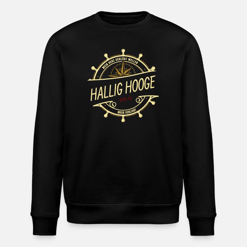 Hallig Hooge - Stanley/Stella Unisex Bio-Sweatshirt ROLLER - Schwarz