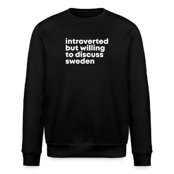 Sweden - Stanley/Stella ROLLER Unisex Organic Sweatshirt - black - Front - Nik (191cm)