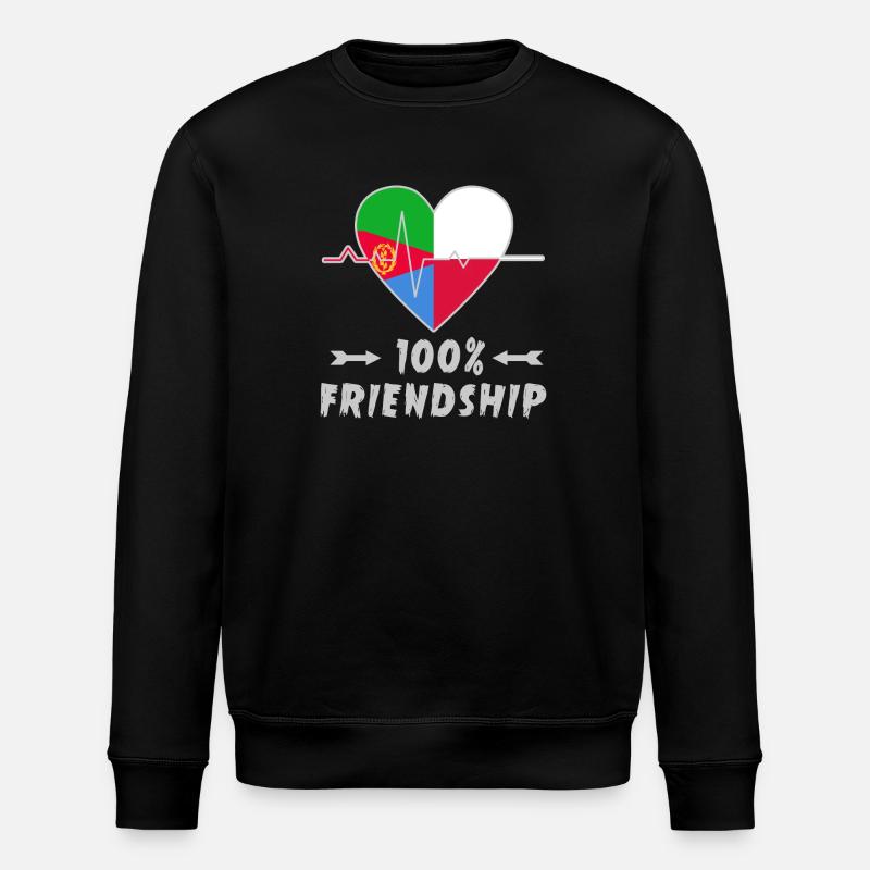 Eritrea und Polen 100% Freundschaft - Stanley/Stella Unisex Bio-Sweatshirt ROLLER - Schwarz