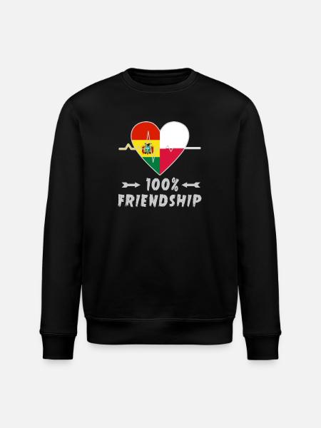 Bolivia and Poland 100% friendship - Stanley/Stella ROLLER Unisex Organic Sweatshirt - black