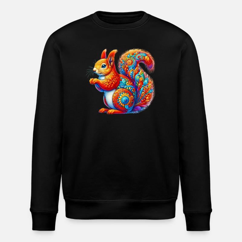 Squirrel - Stanley/Stella ROLLER Unisex Organic Sweatshirt - black