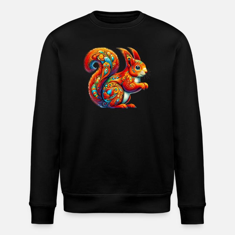 Eichhörnchen - Stanley/Stella Unisex Bio-Sweatshirt ROLLER - Schwarz